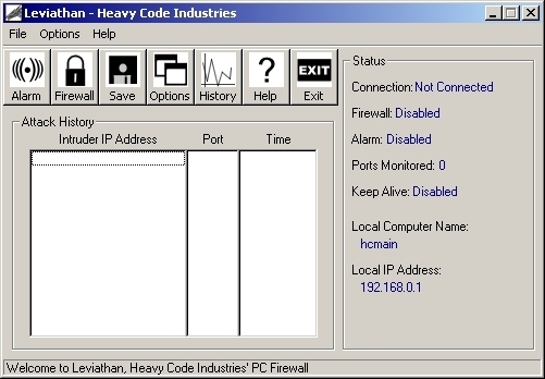 Leviathan PC Firewall Screenshot